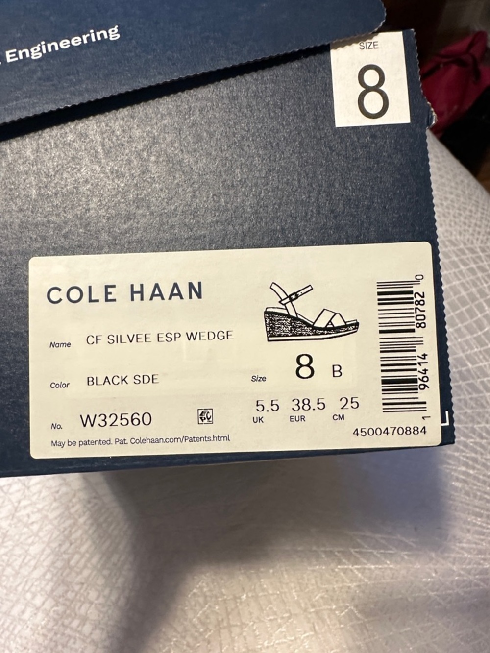 Cole Haan Black Suede Wedge Sandals with Ankle Strap - Picture 6 of 8